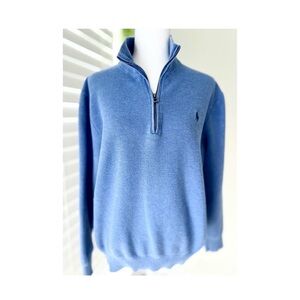 Ralph Lauren Men's Light Blue Half-Zip Sweater